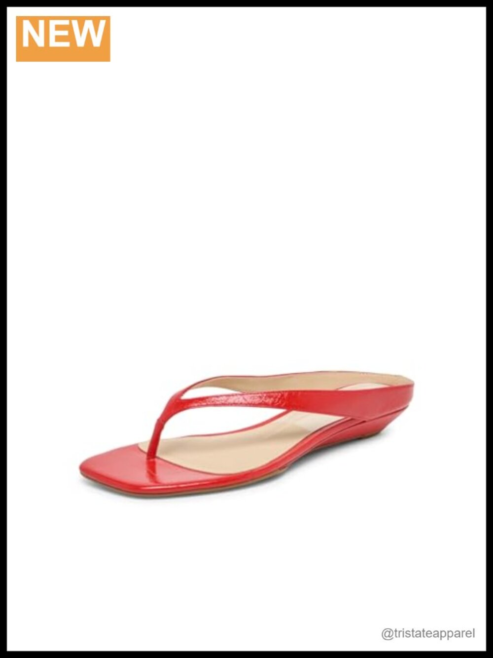 Dolce Vita Leather Kitten Heel Wedge Thong Sandals